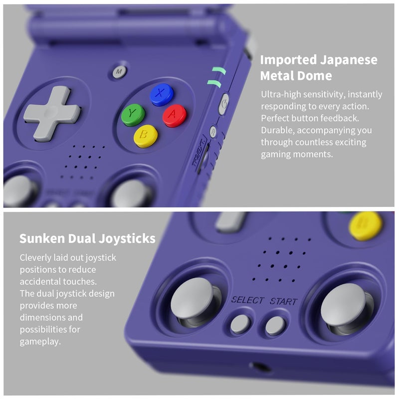 Aivuidbs Flip Retro Handheld Game Console Retro Gaming Console with 64G Preloaded 5532 Games,3300 mAh Battey, Portable Clamshell Games Consoles Supports 5G WiFi Bluetooth HDMI 30+ Simulators - Image 4